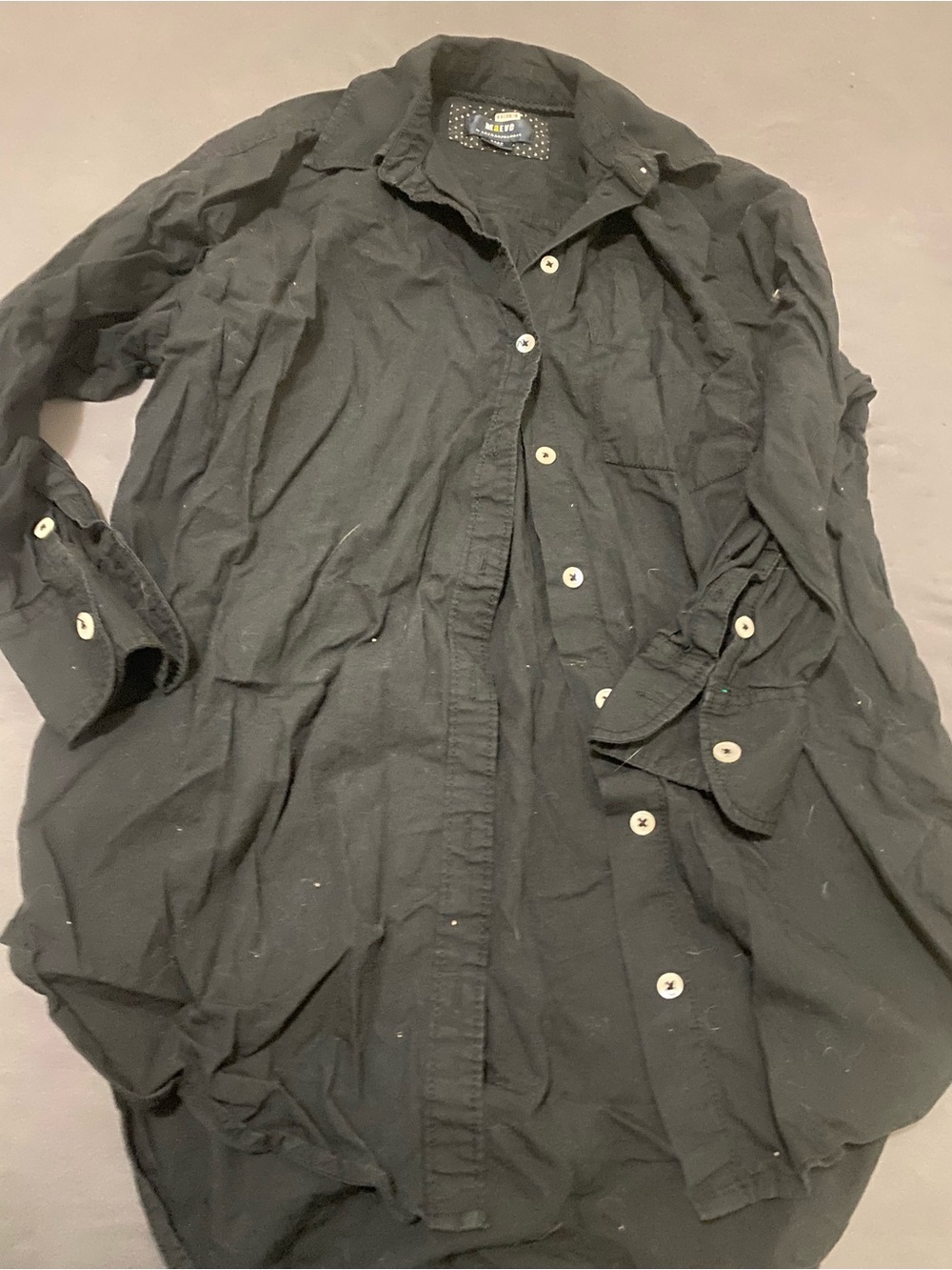 Anthropologie Black Lightweight Button-Up Shirt Jacket